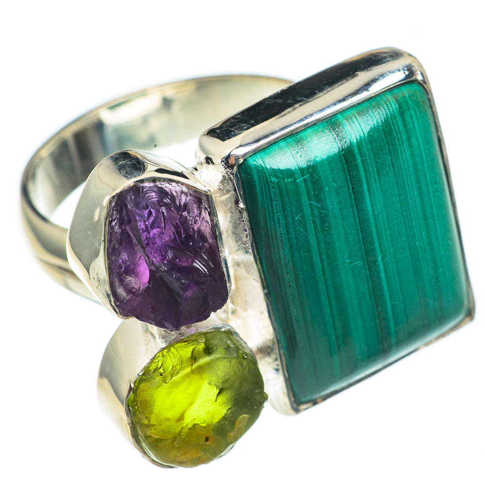 Malachite Rings handcrafted by Ana Silver Co - RING68382