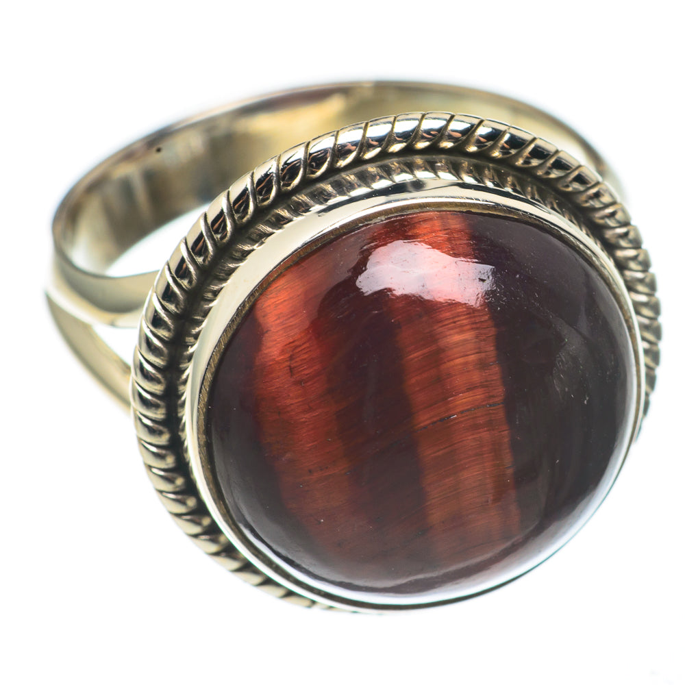 Red Tiger Eye Rings handcrafted by Ana Silver Co - RING68384