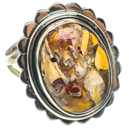 Brecciated Mookaite Rings handcrafted by Ana Silver Co - RING68386