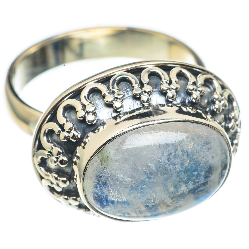 Rainbow Moonstone Rings handcrafted by Ana Silver Co - RING68402
