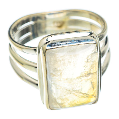 Rainbow Moonstone Rings handcrafted by Ana Silver Co - RING68404