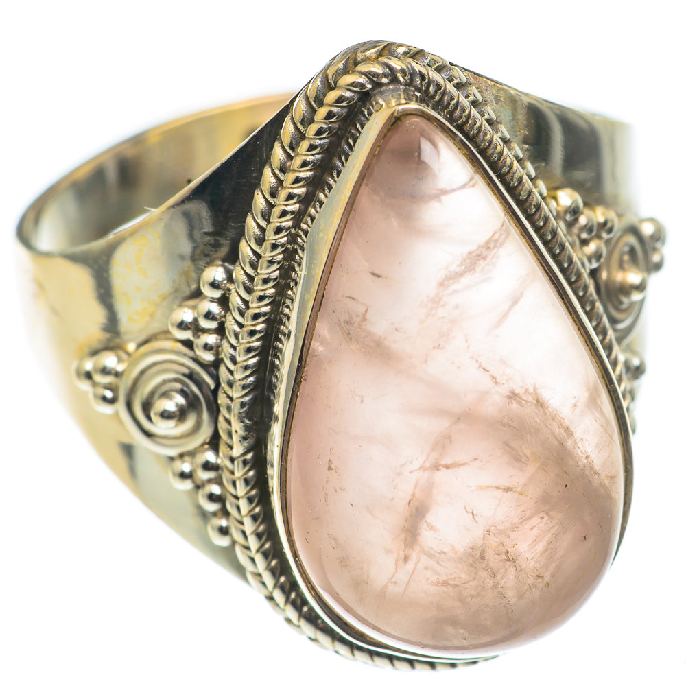 Rose Quartz Rings handcrafted by Ana Silver Co - RING68424