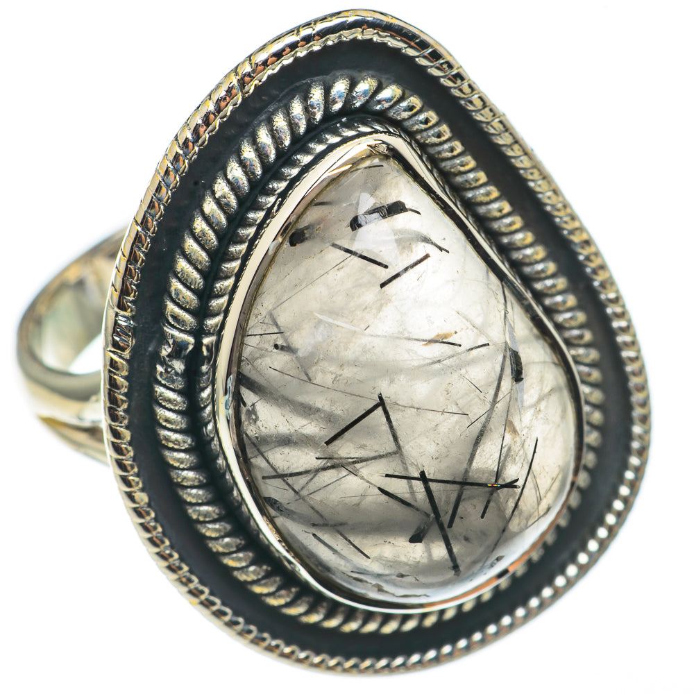 Tourmalinated Quartz Rings handcrafted by Ana Silver Co - RING68431