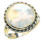 Rainbow Moonstone Rings handcrafted by Ana Silver Co - RING68436