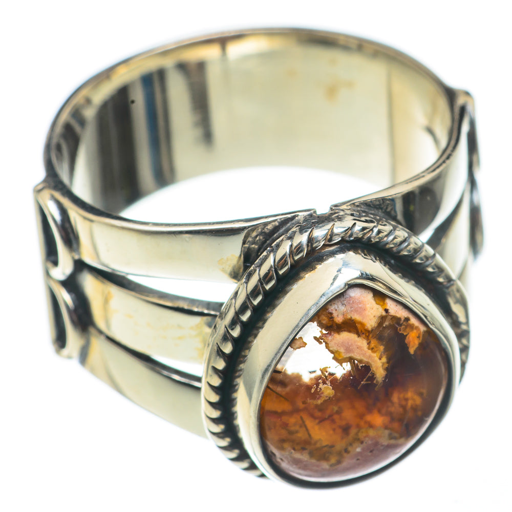 Mexican Fire Opal Rings handcrafted by Ana Silver Co - RING68440