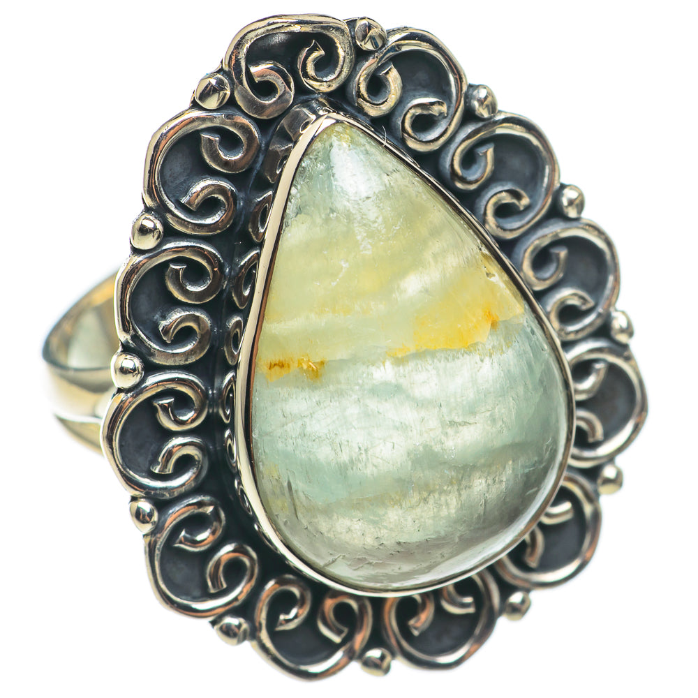 Green Fluorite Rings handcrafted by Ana Silver Co - RING68505