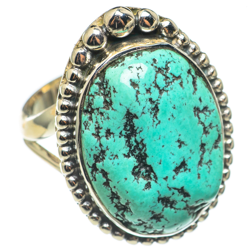 Tibetan Turquoise Rings handcrafted by Ana Silver Co - RING68538
