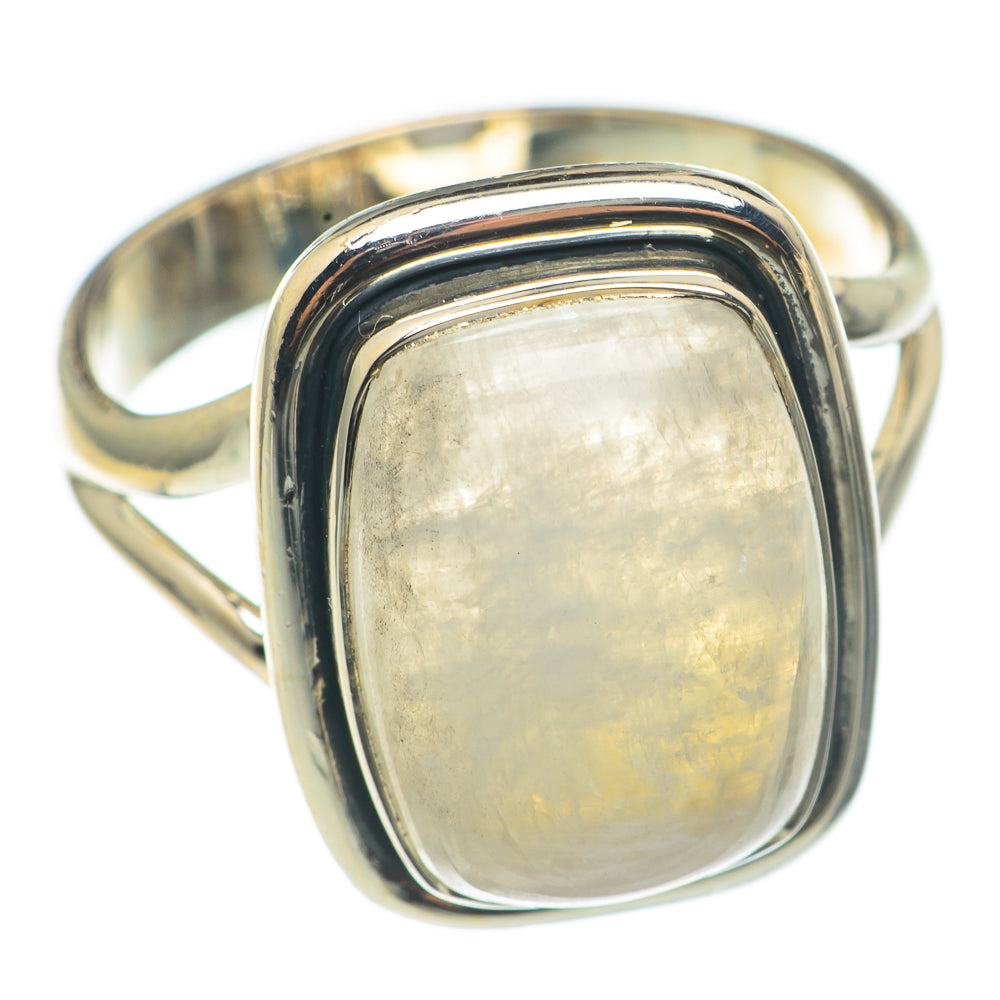 Rainbow Moonstone Rings handcrafted by Ana Silver Co - RING68584