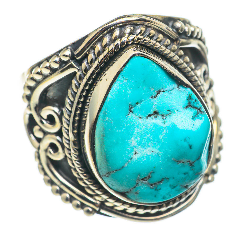 Tibetan Turquoise Rings handcrafted by Ana Silver Co - RING68590