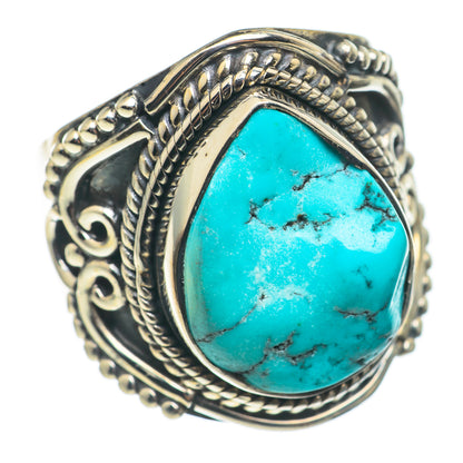 Tibetan Turquoise Rings handcrafted by Ana Silver Co - RING68590