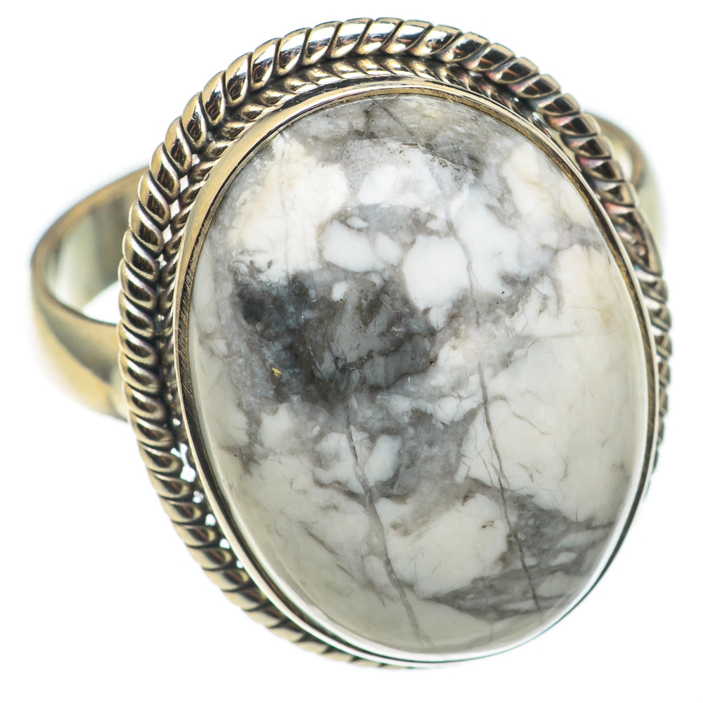 Howlite Rings handcrafted by Ana Silver Co - RING68615