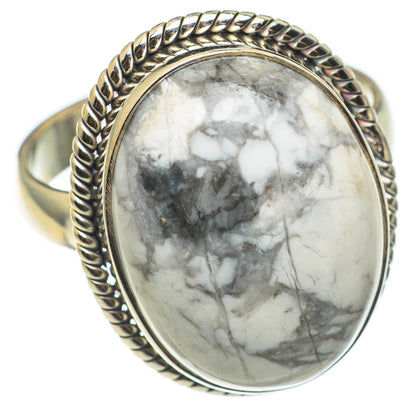 Howlite Rings handcrafted by Ana Silver Co - RING68615