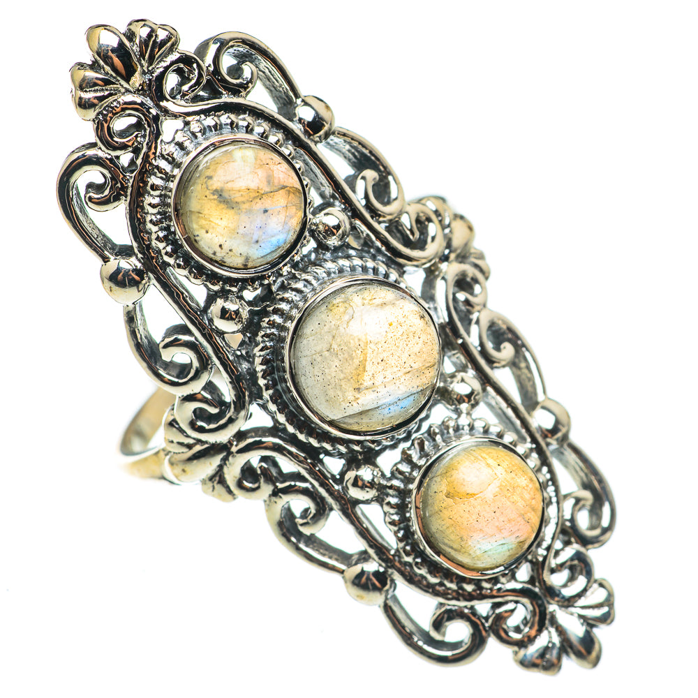 Labradorite Rings handcrafted by Ana Silver Co - RING68622