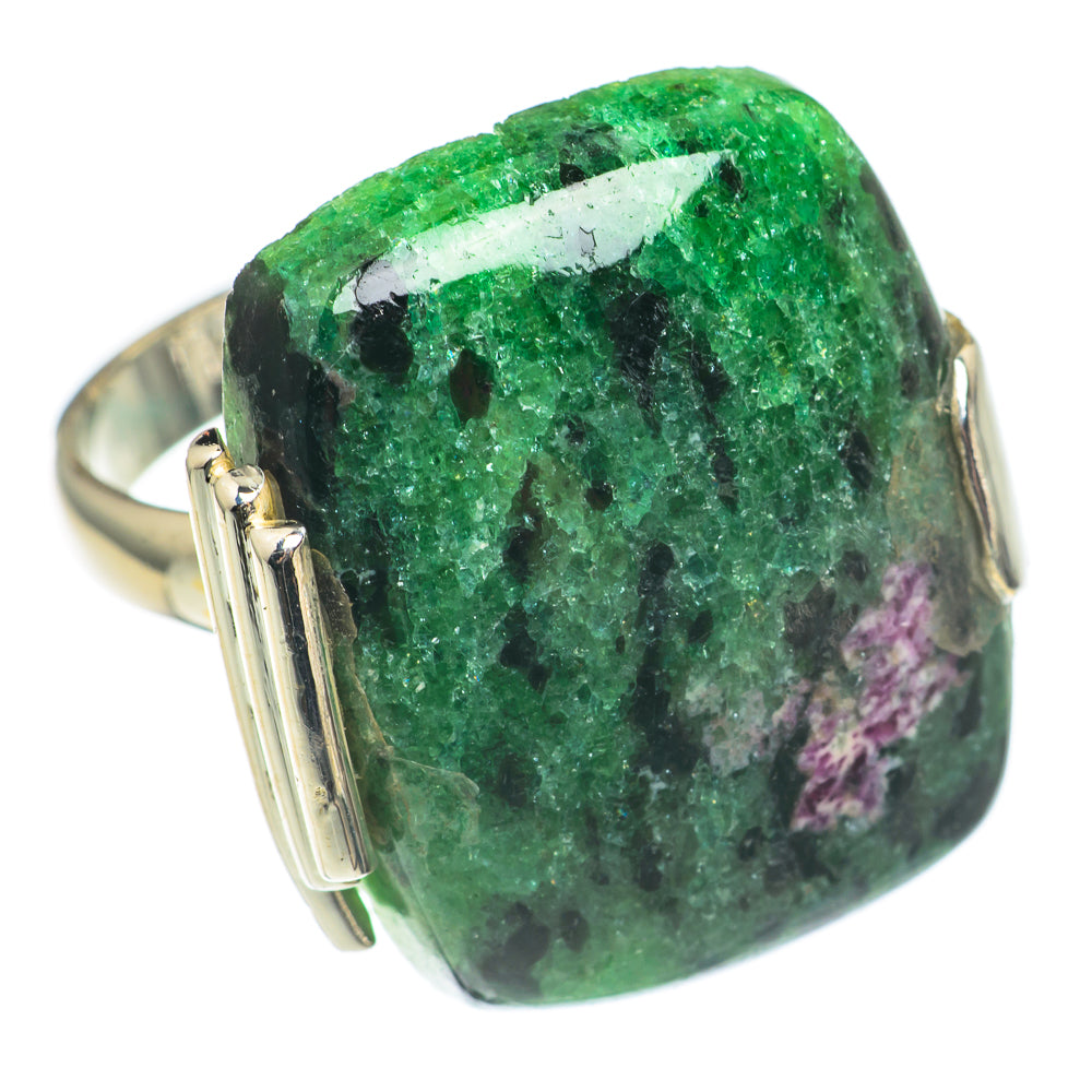 Ruby Zoisite Rings handcrafted by Ana Silver Co - RING68628