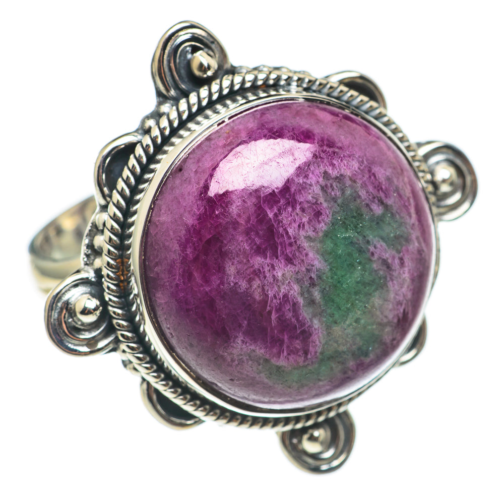 Ruby Zoisite Rings handcrafted by Ana Silver Co - RING68637