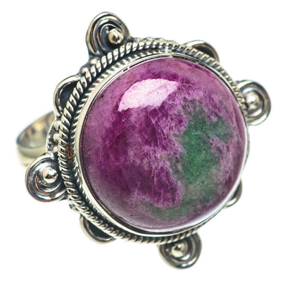 Ruby Zoisite Rings handcrafted by Ana Silver Co - RING68637