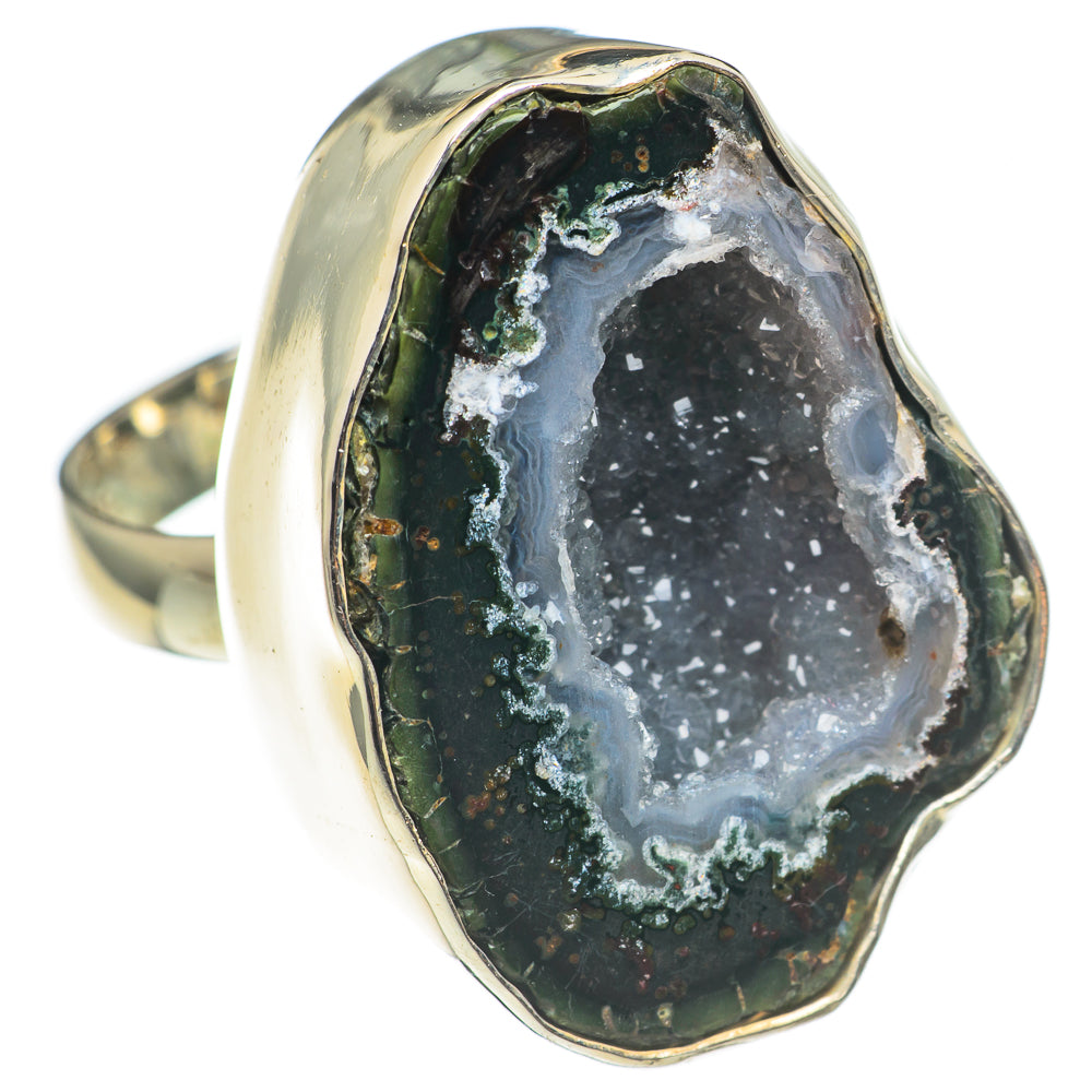 Coconut Geode Slice Rings handcrafted by Ana Silver Co - RING68641