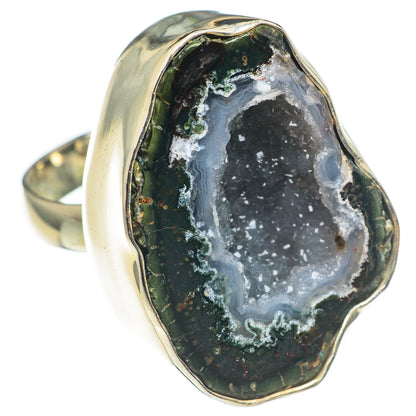 Coconut Geode Slice Rings handcrafted by Ana Silver Co - RING68641