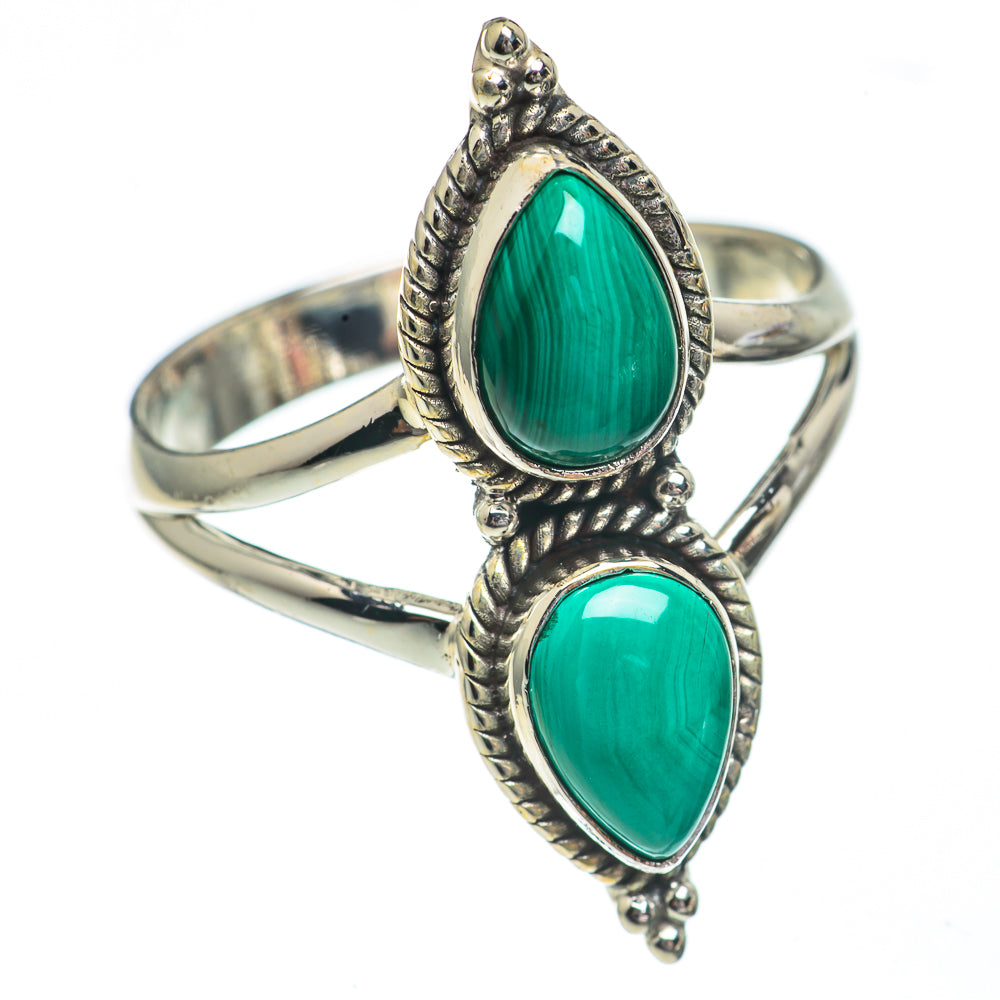 Malachite Rings handcrafted by Ana Silver Co - RING68679