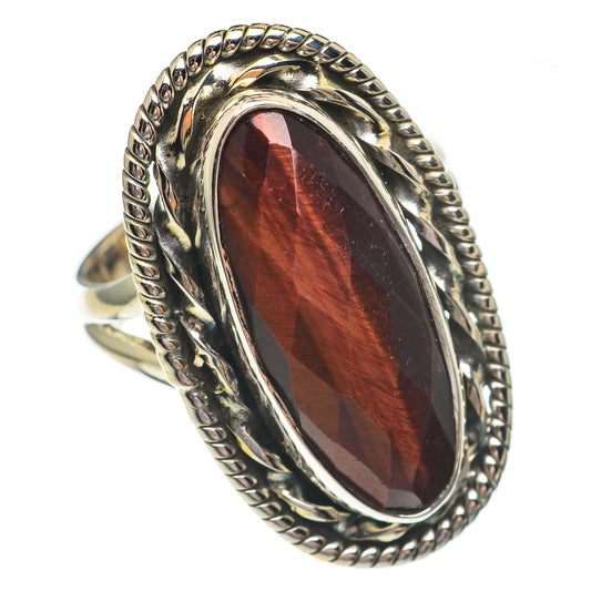 Red Tiger Eye Rings handcrafted by Ana Silver Co - RING68684