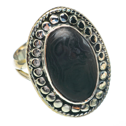 Psilomelane Dendrite Rings handcrafted by Ana Silver Co - RING68700