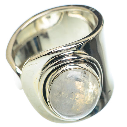 Rainbow Moonstone Rings handcrafted by Ana Silver Co - RING68703