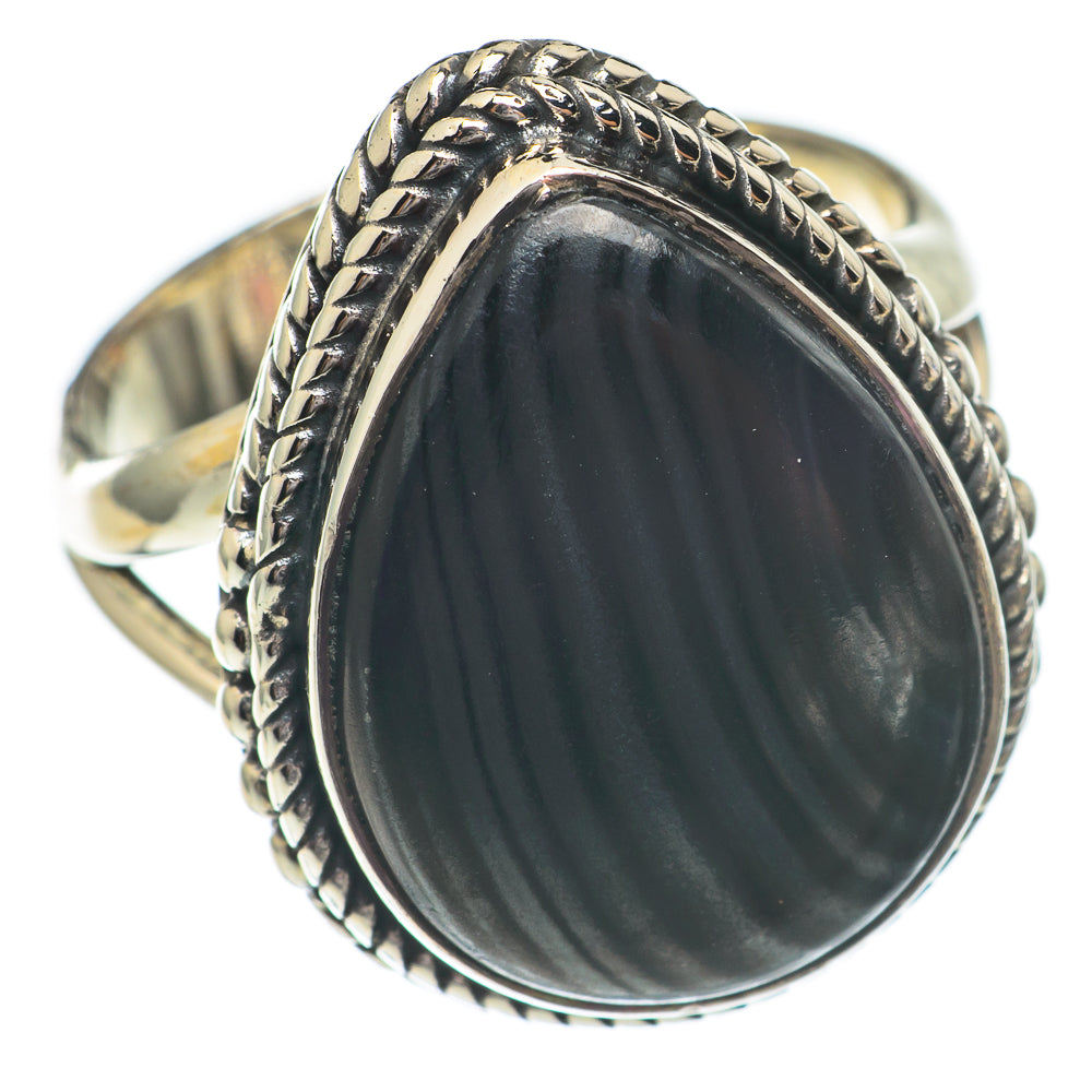 Psilomelane Dendrite Rings handcrafted by Ana Silver Co - RING68736