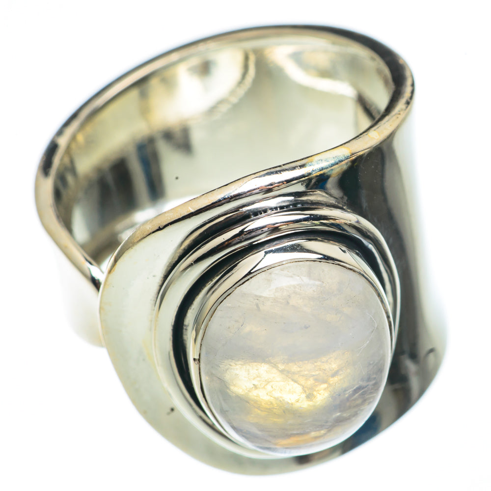 Rainbow Moonstone Rings handcrafted by Ana Silver Co - RING68772