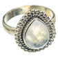 Rainbow Moonstone Rings handcrafted by Ana Silver Co - RING68806