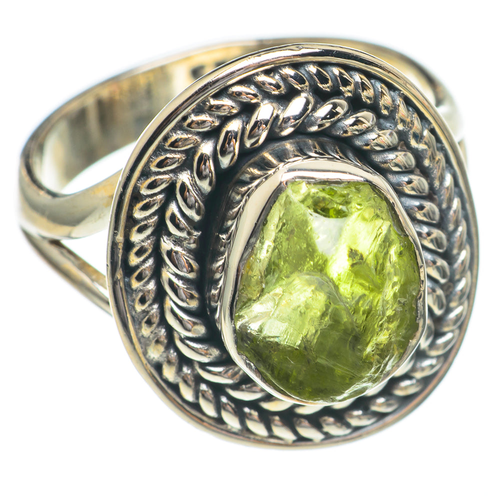 Green Tourmaline Rings handcrafted by Ana Silver Co - RING68814