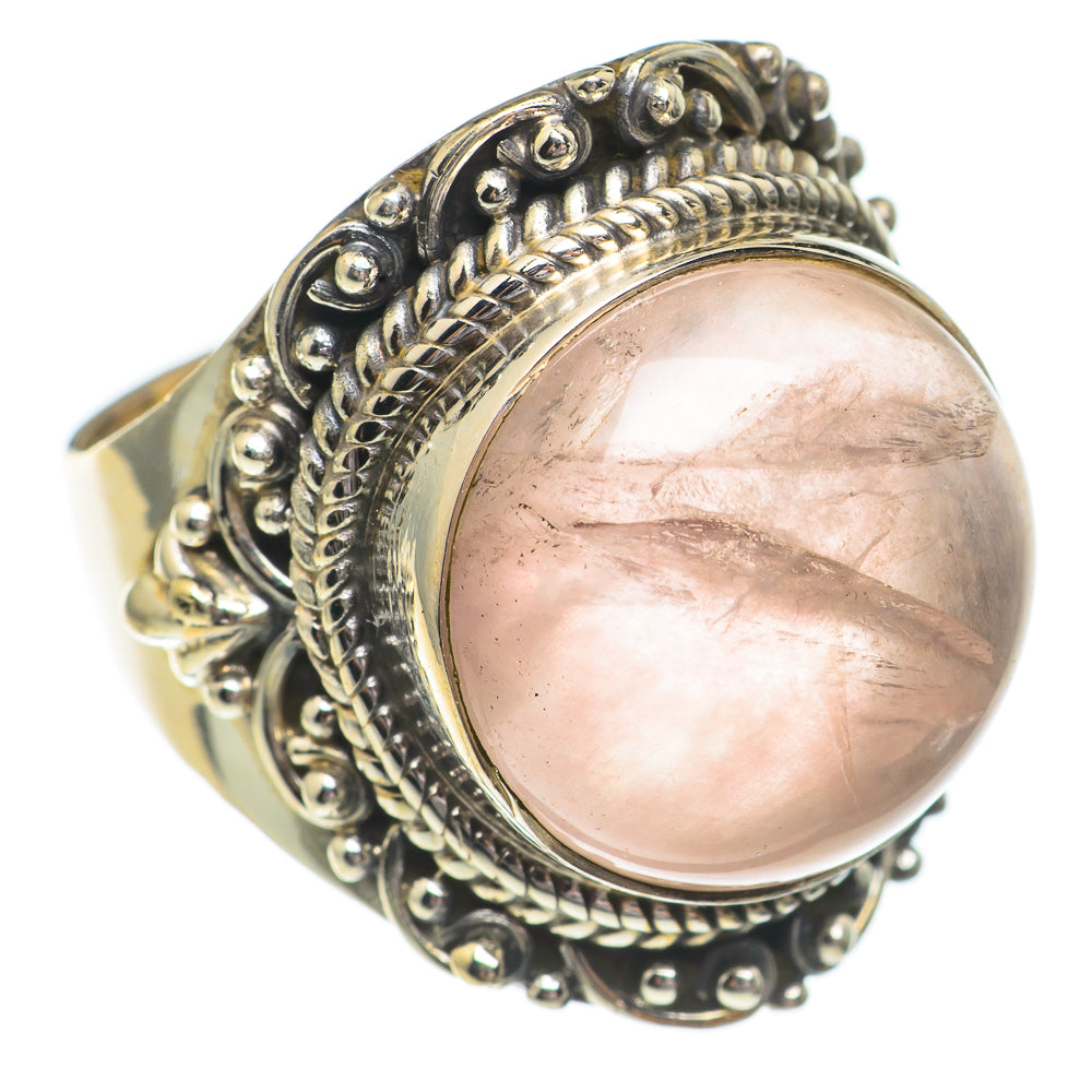 Rose Quartz Rings handcrafted by Ana Silver Co - RING68826