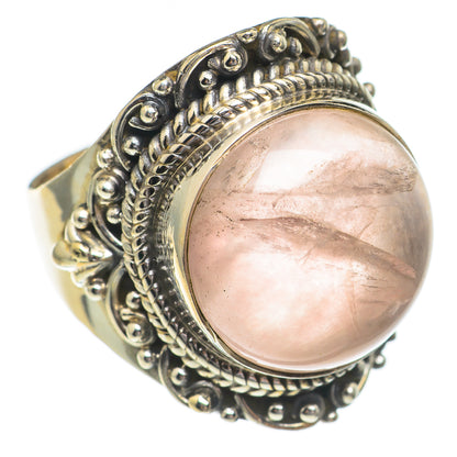 Rose Quartz Rings handcrafted by Ana Silver Co - RING68826