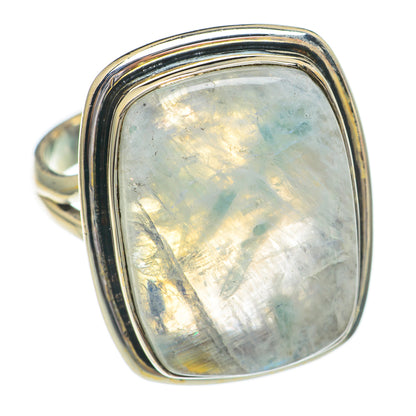 Rainbow Moonstone Rings handcrafted by Ana Silver Co - RING68837
