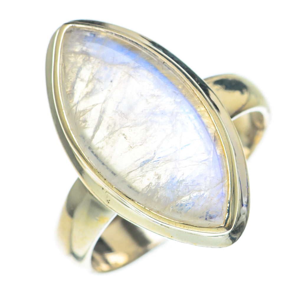 Rainbow Moonstone Rings handcrafted by Ana Silver Co - RING68869
