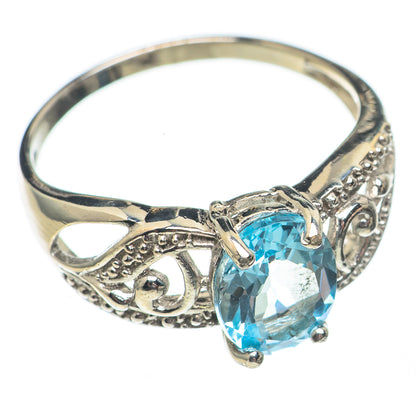 Blue Topaz Rings handcrafted by Ana Silver Co - RING68872