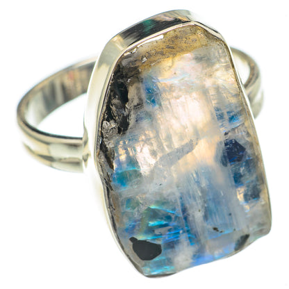 Rainbow Moonstone Rings handcrafted by Ana Silver Co - RING68895