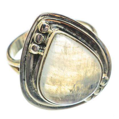 Rainbow Moonstone Rings handcrafted by Ana Silver Co - RING68898