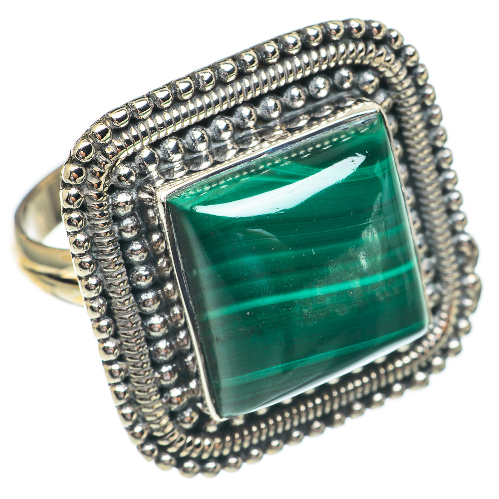 Malachite Rings handcrafted by Ana Silver Co - RING68933