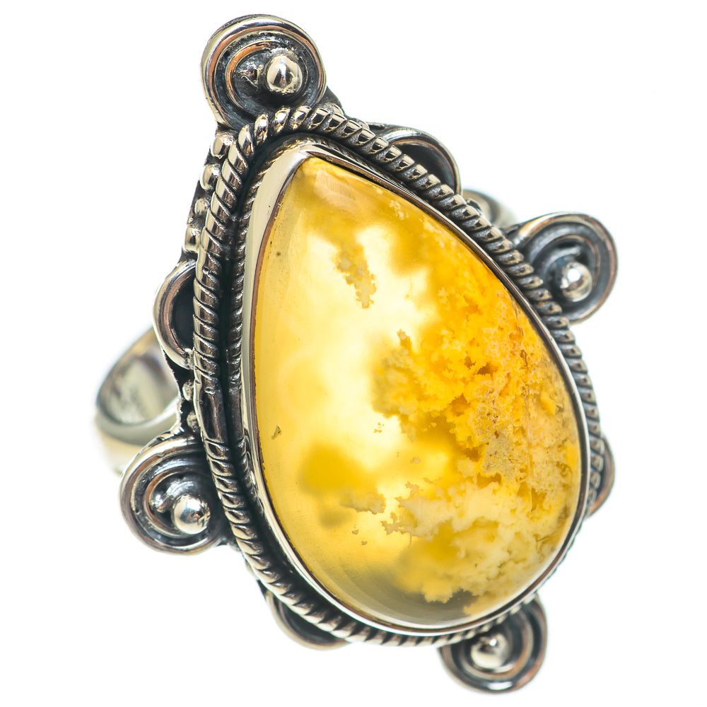 Plume Agate Rings handcrafted by Ana Silver Co - RING68937