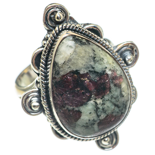 Russian Eudialyte Rings handcrafted by Ana Silver Co - RING68940