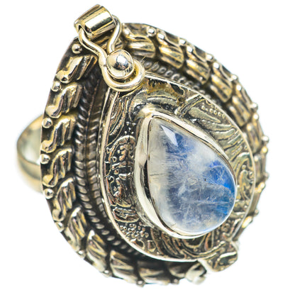 Rainbow Moonstone Rings handcrafted by Ana Silver Co - RING68949