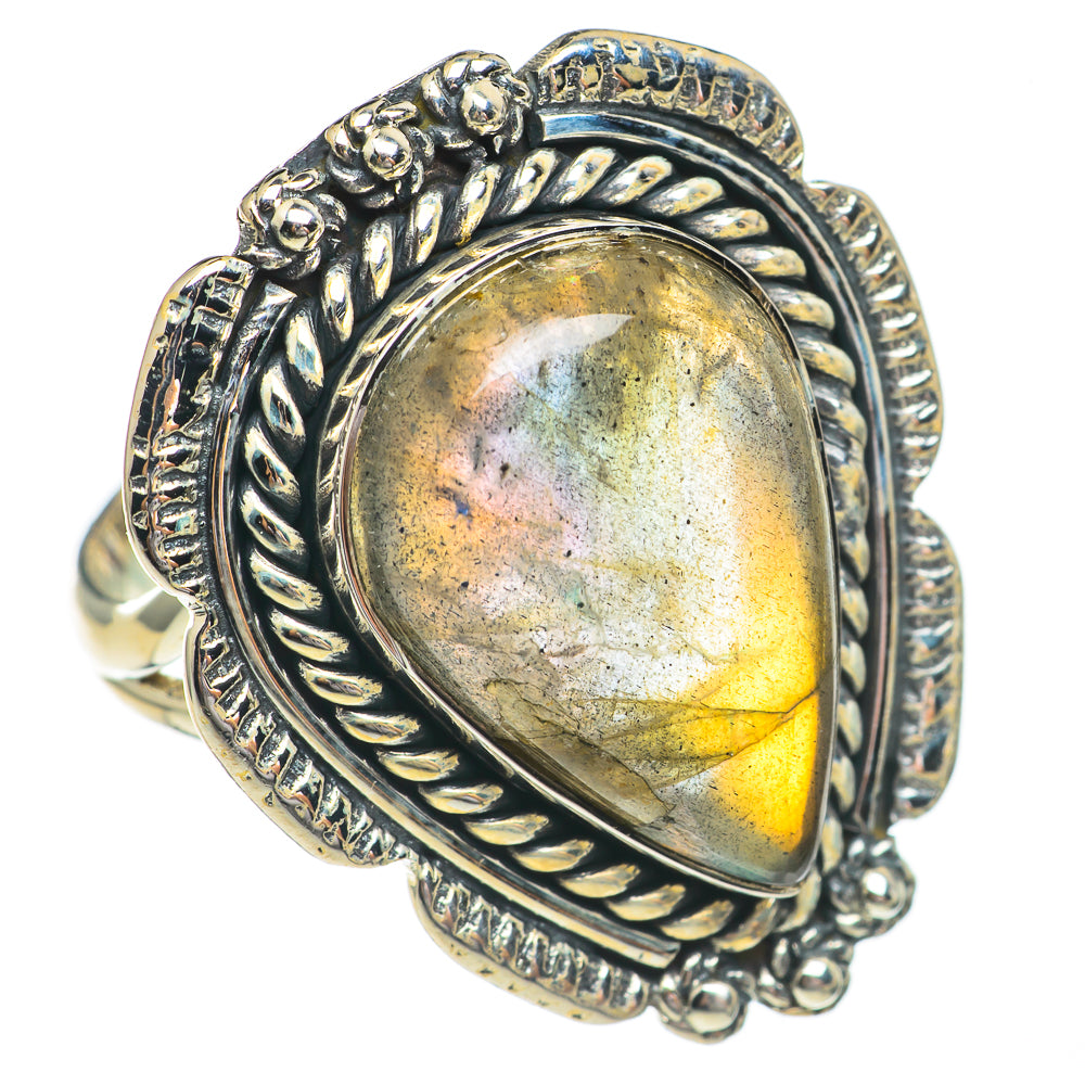 Labradorite Rings handcrafted by Ana Silver Co - RING68952