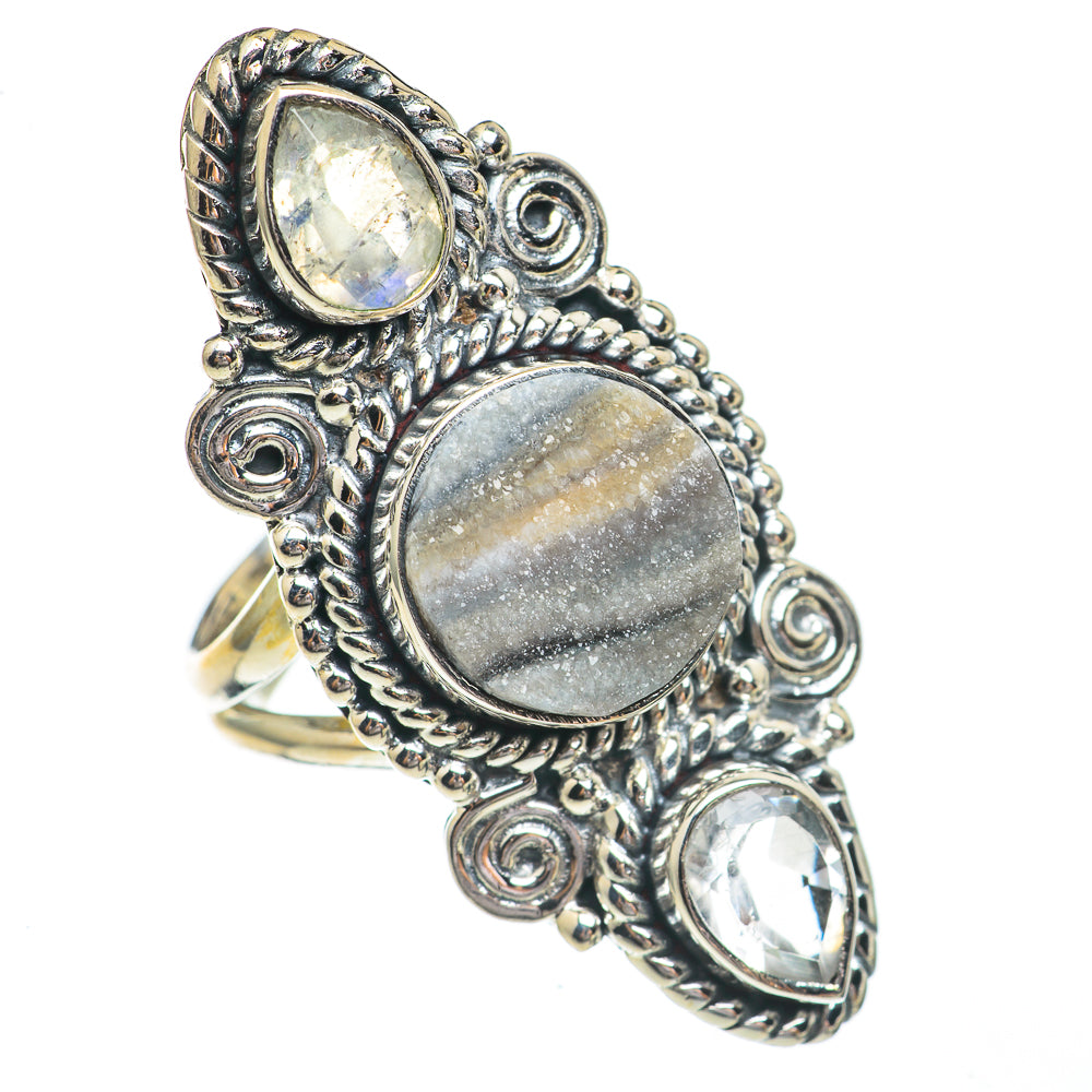 Desert Druzy Rings handcrafted by Ana Silver Co - RING68957