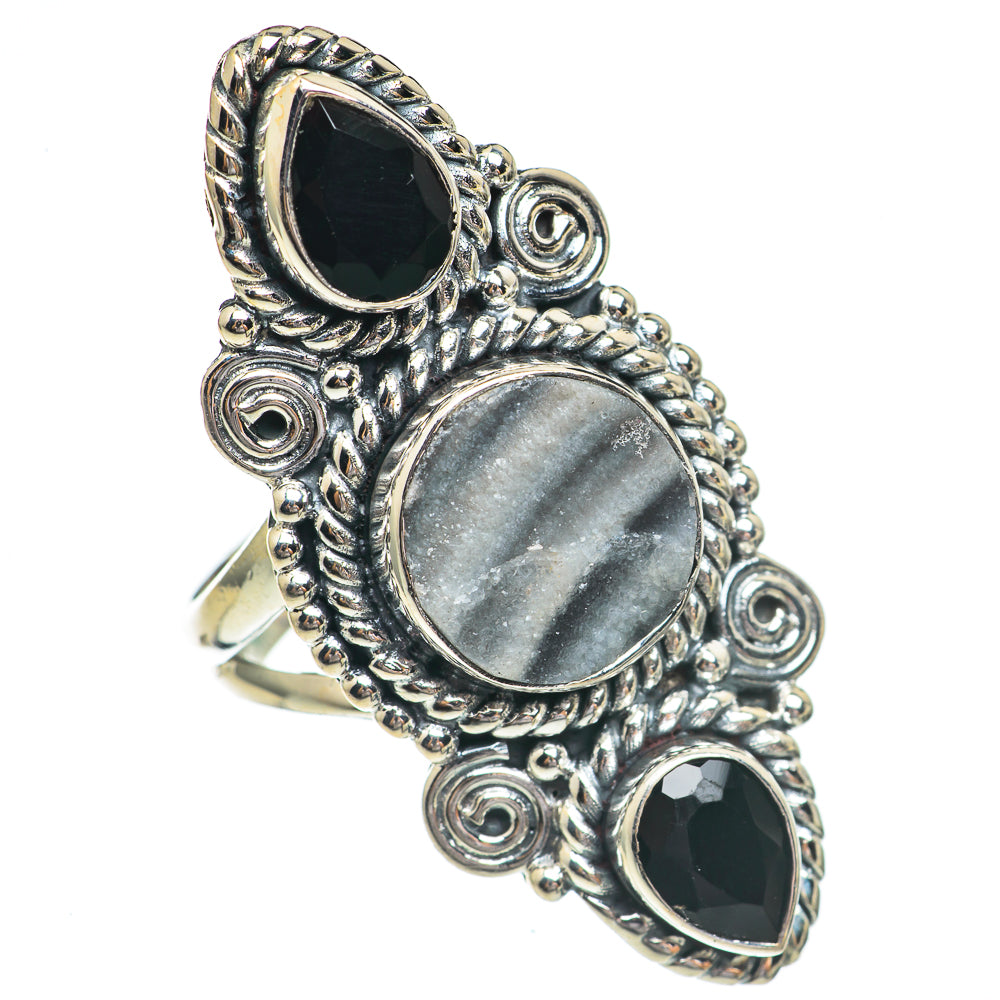 Desert Druzy Rings handcrafted by Ana Silver Co - RING68958