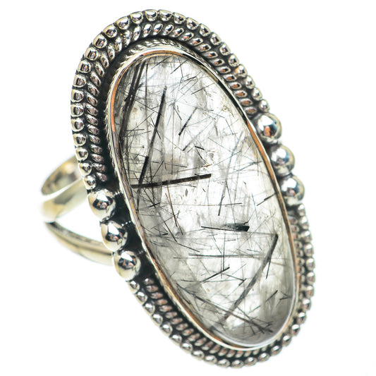 Tourmalinated Quartz Rings handcrafted by Ana Silver Co - RING68976