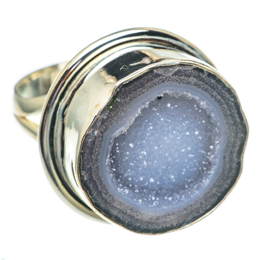 Coconut Geode Slice Rings handcrafted by Ana Silver Co - RING68978