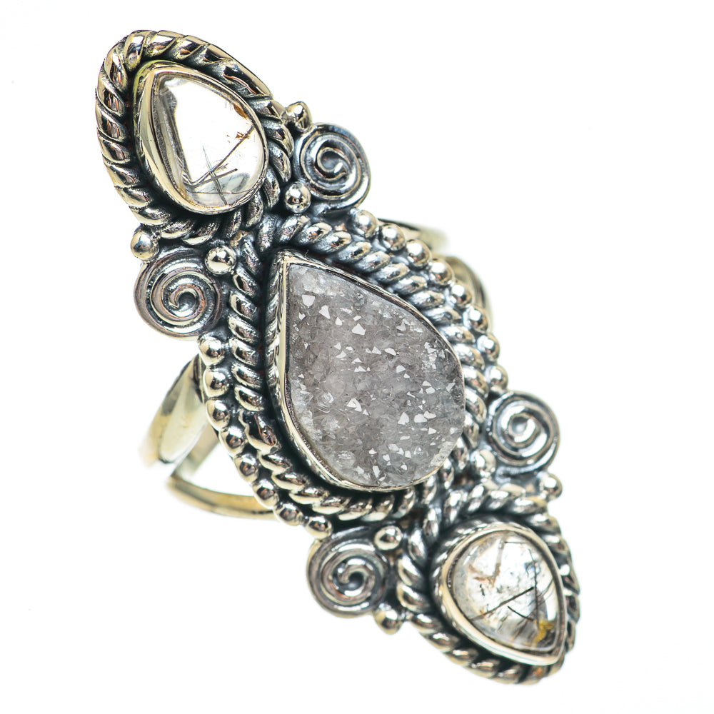 Desert Druzy Rings handcrafted by Ana Silver Co - RING68984