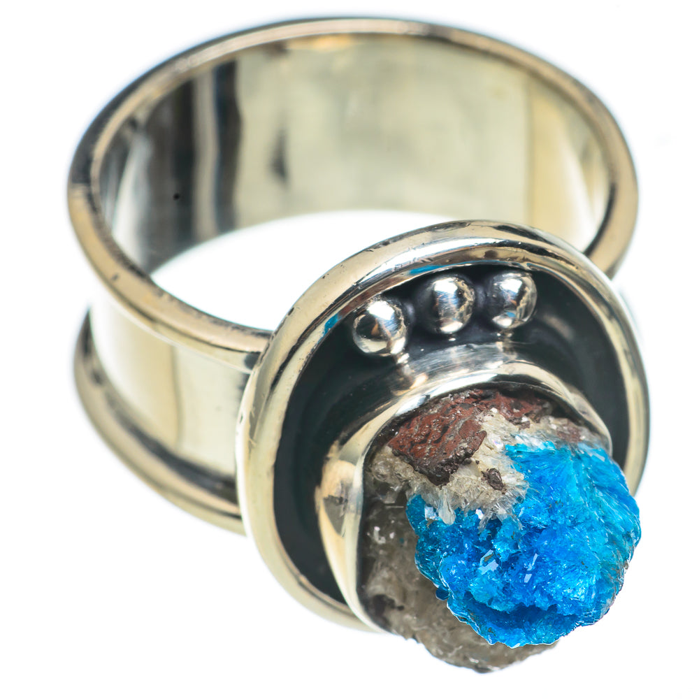 Cavansite Crystal Rings handcrafted by Ana Silver Co - RING69020