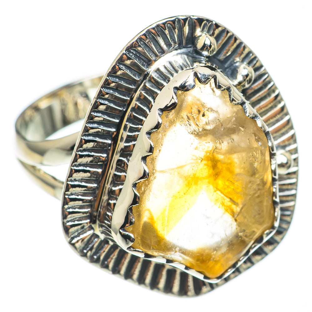 Citrine, White Quartz Rings handcrafted by Ana Silver Co - RING69035
