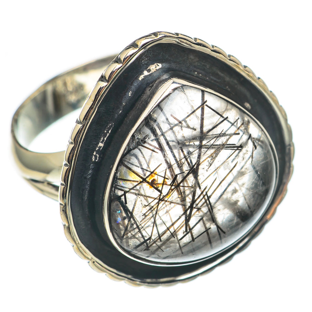 Tourmalinated Quartz Rings handcrafted by Ana Silver Co - RING69050